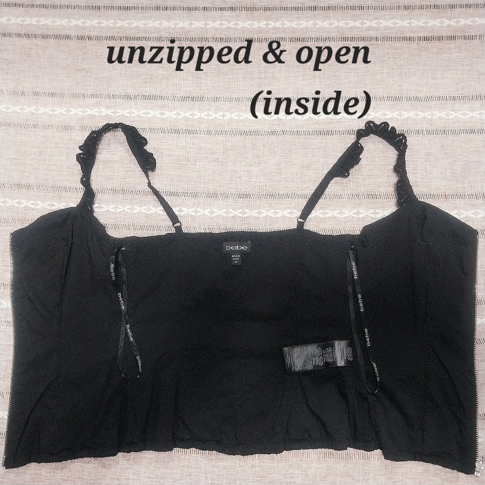 BEBE corset eyelet top size extra small womens - Picture 10 of 13